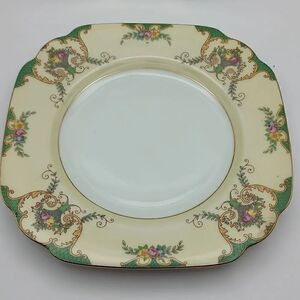 Vintage Gebruder Benedikt Floral Salad Plate Made in Czechoslovakia Rare